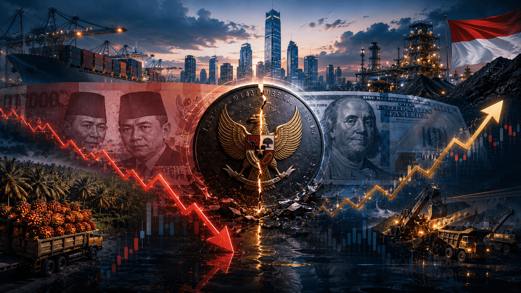 Rupiah, Dolar AS, Nilai Tukar, Ekspor Indonesia, Cadangan Devisa, Bank Indonesia, Ekonomi Indonesia, Hilirisasi, Perdagangan Internasional